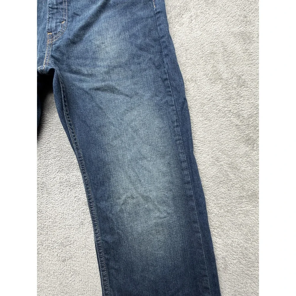 Levis 505 Jeans Mens Measured 34x29 Blue Stretch Straight Leg‎ Medium Wash Pants
